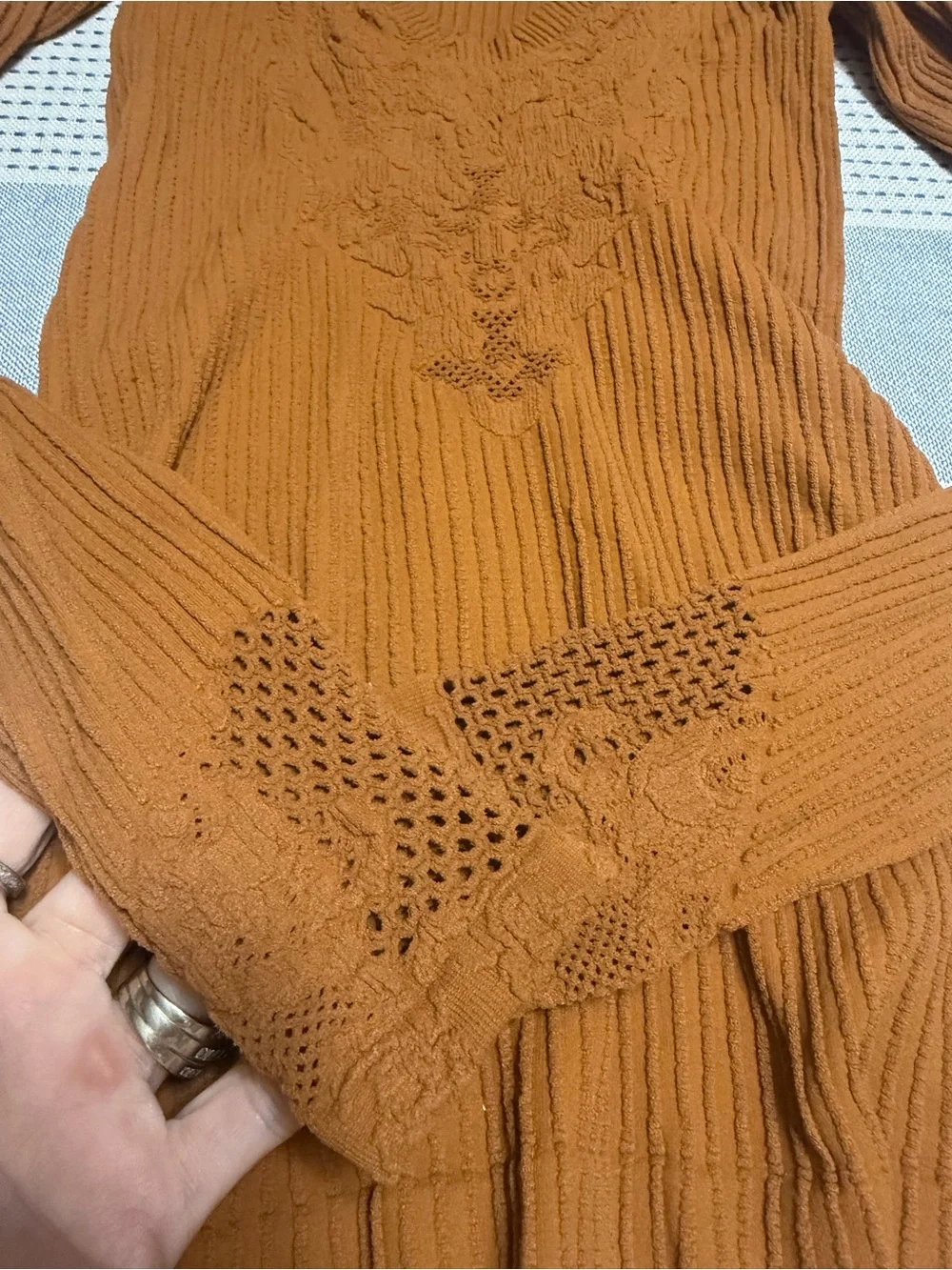 Free People Intimately Dynamic Duo Long Sleeve Top- Smoked Topez